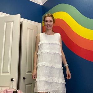 White Anthropologie dress